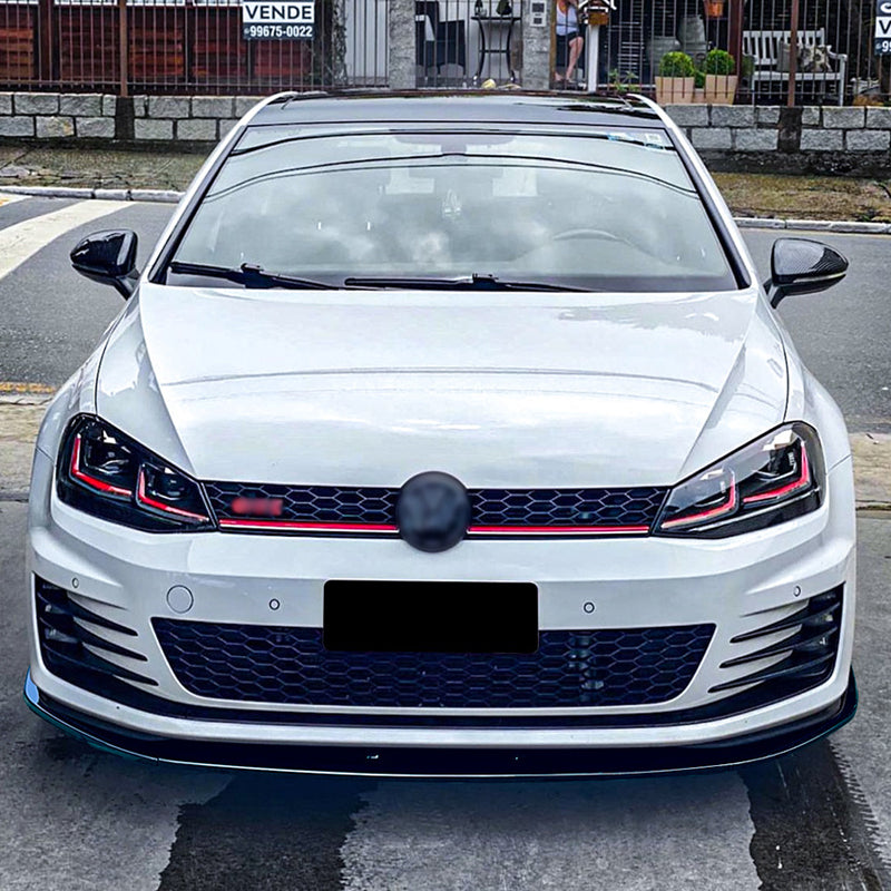 AutoStyle, Etuspoilerin huuli, kiiltävä musta ABS, sopii Volkswagen Golf VII GTi/GTD/R/R-Line 2012-2017