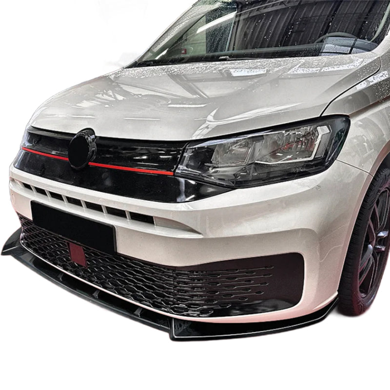 AutoStyle etuspoilerin huuli sopii Volkswagen Caddy V 2020- (kiiltävä musta ABS)