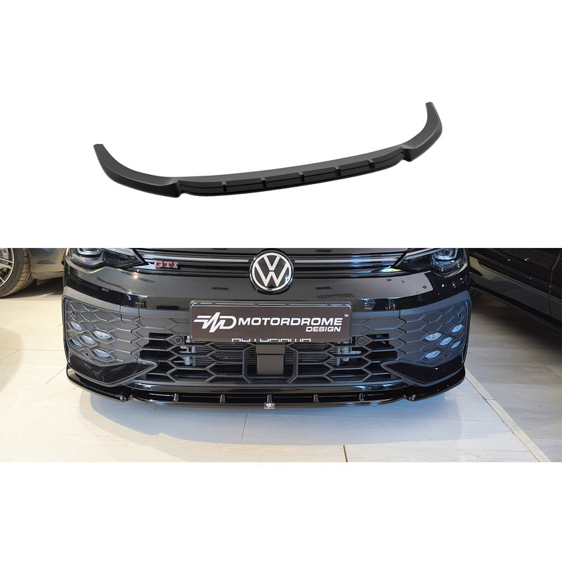 Motordrome, etuspoileri, Gloss Black, sopii Volkswagen Golf 8 Facelift R-Line/GTE/GTI:hin (2024-)