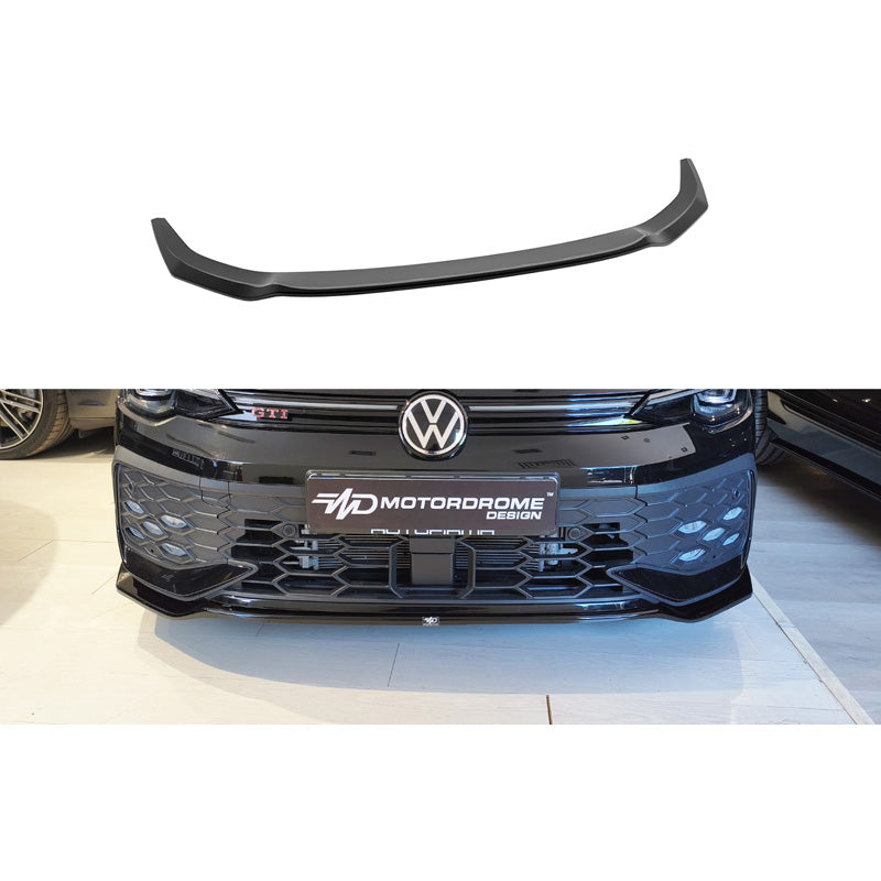 Motordrome, etuspoileri, Gloss Black, sopii Volkswagen Golf 8 Facelift R-Line/GTE/GTI:hin (2024-)