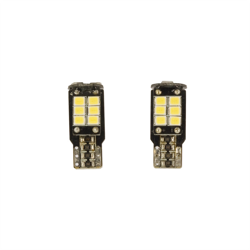 AutoStyle, T-10 LED 15Q -polttimot - 12V Xenon-tyylinen Valkoinen - 2 kpl. - CAN-bus-vastuksella