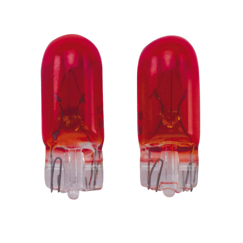 AutoStyle, T-10 12V/5W Punaiset polttimot (Coated) - Sarja 2 kpl.
