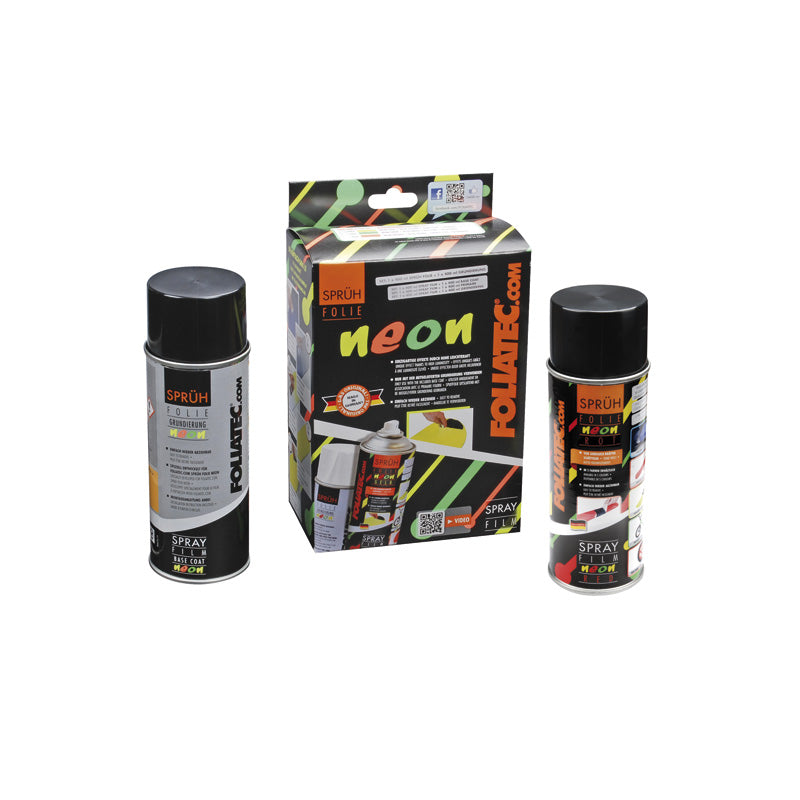 Foliatec Spray Film (Dip) NEON 2-osainen setti - punainen 1x400ml + pohjamaali 1x400ml