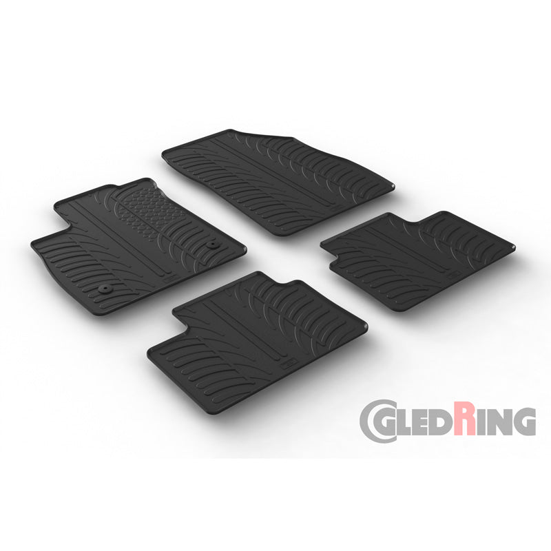 Gledring, kumimatot, sopii Renault Talisman 3/2016- (T-profiili 4 osaa + klipsit)