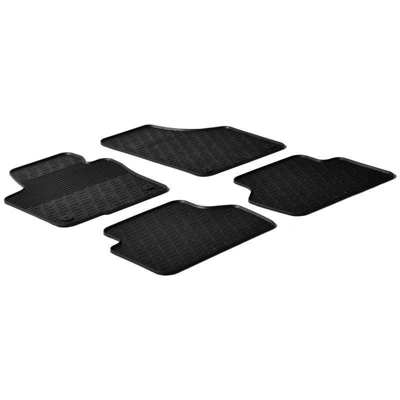Gledring, kumimatot, sopii Volkswagen Tiguan 2007-2016 (G-profiili 4 osaa + klipsit)