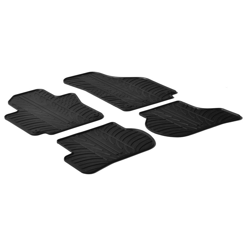 Gledring, kumimatot, sopii Volkswagen Golf V,VI Plus 2009- / Seat Toledo 2005-2012 (T profile 4-osainen + klipsit)