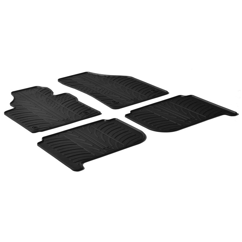 Gledring, Gummimattor, Passar för Volkswagen Touran 2003-2015 (T-profil 4 delar + clips)