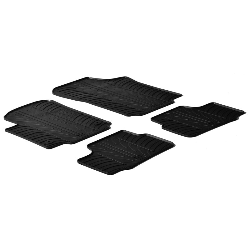 Gledring, kumimatot, sopii Volkswagen Up / Skoda Citigo / Seat Mii 2012- ei Electric (T-profiili 4 osaa + klipsit)