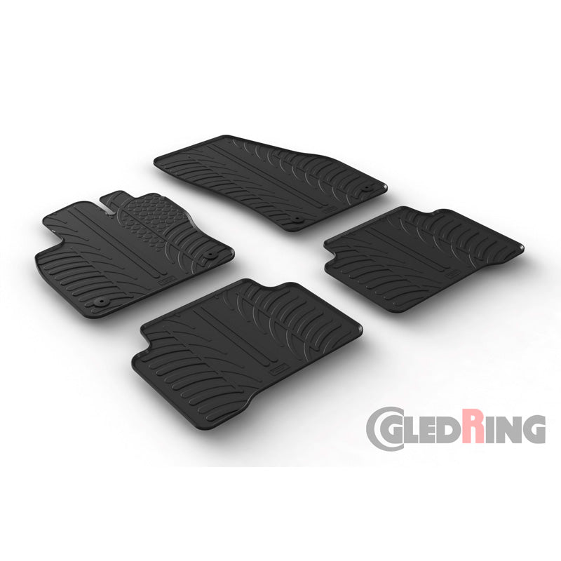 Gledring, kumimatot, sopii Volkswagen Touran 2015- (Manuaali) (T-profiili, 4-osainen + kiinnikkeet)