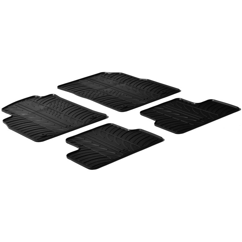 Gledring, kumimatot, sopii Opel Astra J 2009-6/2015 (T-profiili 4-osaa + klipsit)