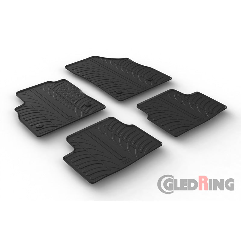 Gledring, kumimatot, sopii Opel Astra K 5 doors & Sportstourer 6/2015- (Manuaali) (T-profiili 4 osaa + klipsit)