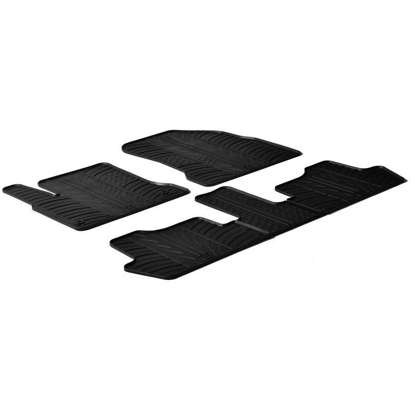 Gledring, kumimatot, sopii Citroen C4 Picasso 2006-2013 (T-profiili, 5-osainen + kiinnikkeet)