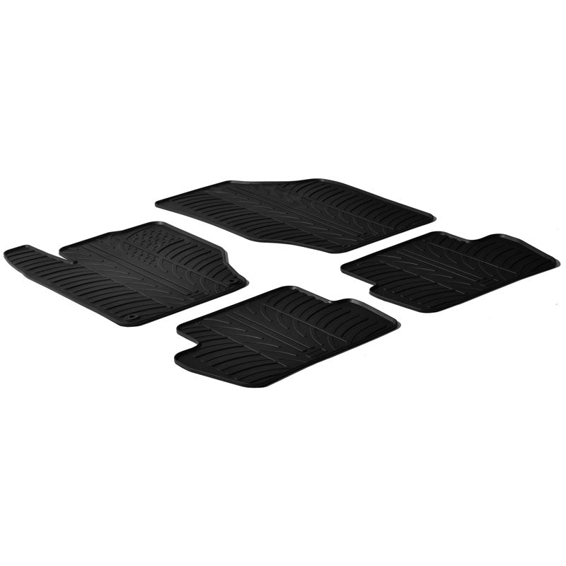 Gledring, kumimatot, sopii Citroen C4 5-ovinen 2010-2018 (T-profiili, 4-osainen + kiinnikkeet)