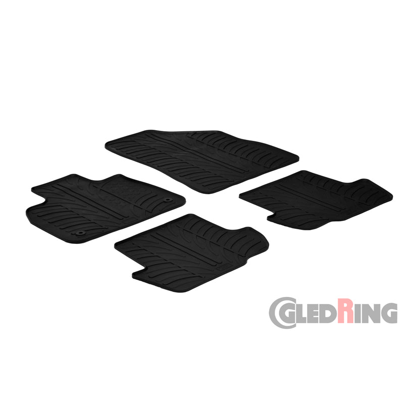Gledring, kumimatot, sopii Citroen DS5 2012- (T-profiili 4 osaa + klipsit)