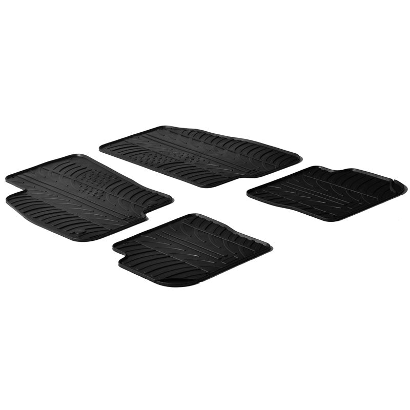 Gledring, kumimatot, sopii Fiat Punto Evo 2009-2014 (T-profiili 4-osainen + klipsit)