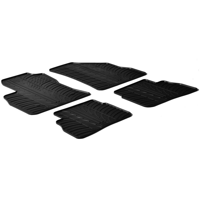Gledring, Gummimattor, passar Fiat Doblo 5-dörrars 2010-2023 & Opel Combo 5-dörrars 2011-2018 (Half Cargo) (T-profil 4 delar + klämma)