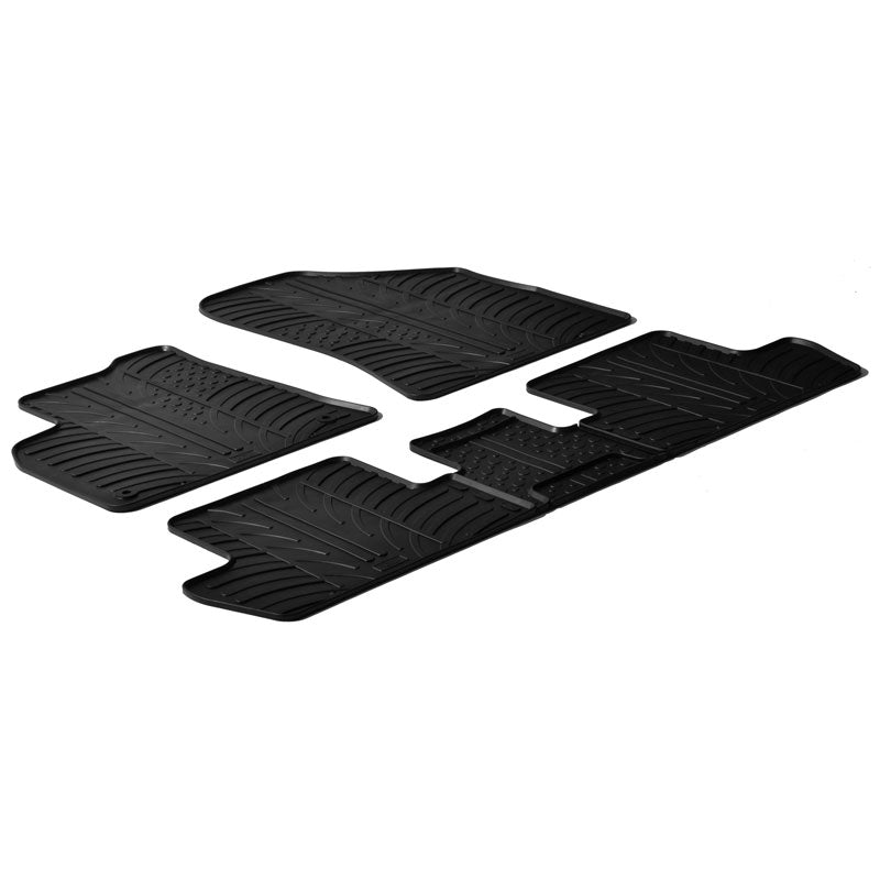 Gledring, kumimatot, sopii Peugeot 3008/5008 2009-2016 (T-profiili 5 osaa + klipsit)