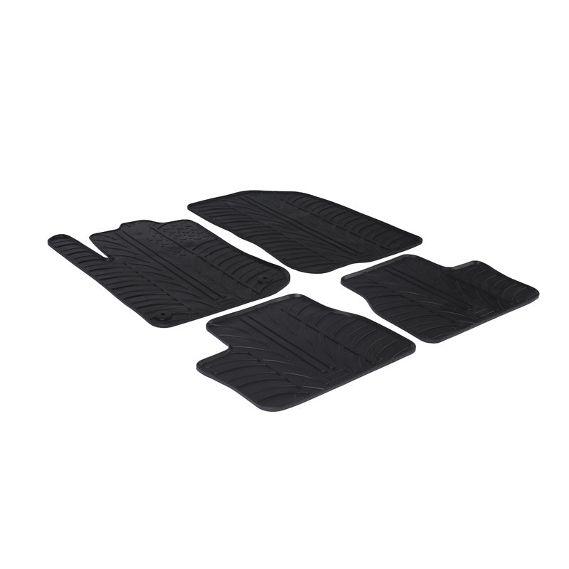 Gledring, kumimatot, sopii Peugeot 2008 incl. Crossover 2013-2019 (T-profiili 4 osaa + klipsit)
