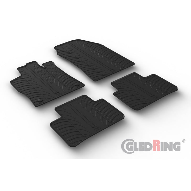 Gledring, kumimatot, sopii Peugeot 308 III SW 2021- & Opel Astra L Sports Tourer 2021- (T-profiili, 4-osainen + kiinnikkeet)