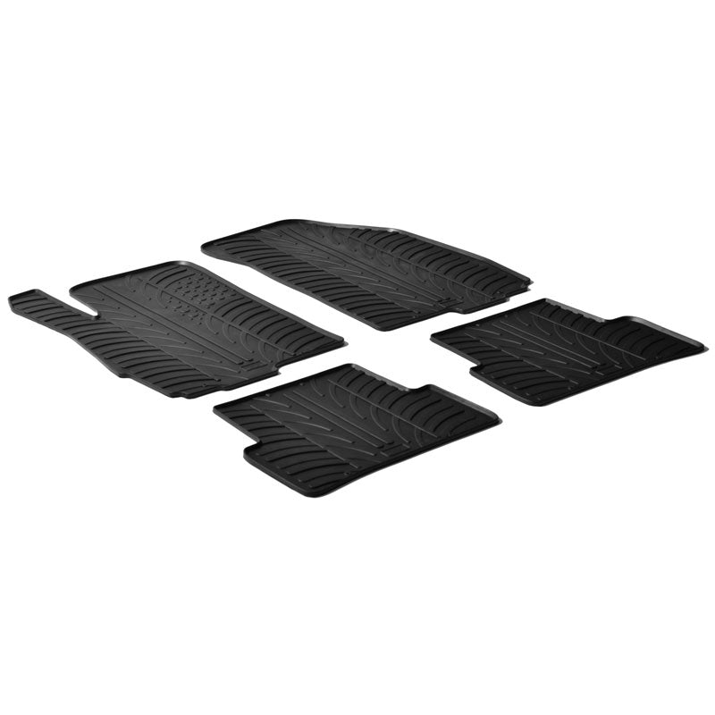 Gledring, kumimatot, sopii Chevrolet Aveo 2011- (T-profiili 4-osainen)