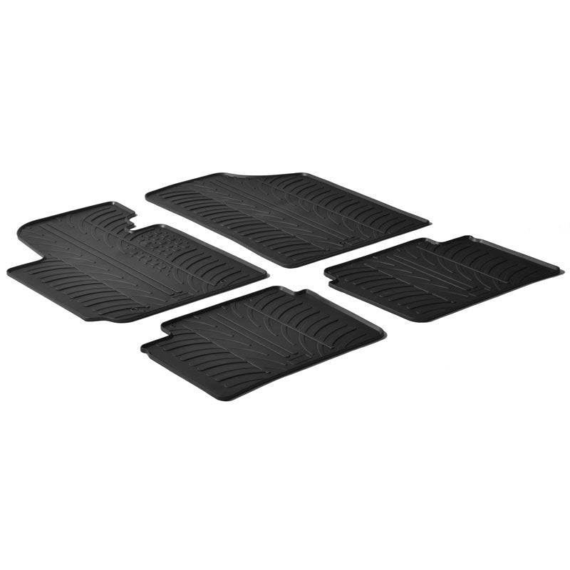Gledring, kumimatot, sopivat Hyundai Veloster 2011- (T-profiili 4-osainen)