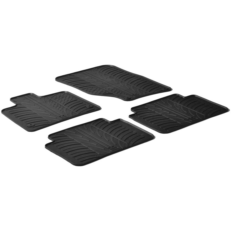 Gledring, kumimatot, sopii Audi Q7 2006-2015 (T-profiili 4-osainen + klipsit)