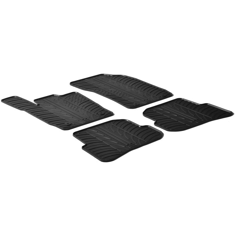Gledring, kumimatot, sopii Audi A1 2010-2018 (T-profiili 4 osaa + klipsit)