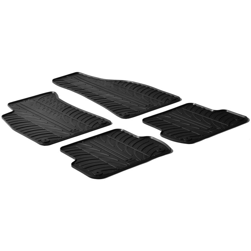 Gledring, kumimatot, sopii Audi A4 8E 2001-2008 / Seat Exeo (T-profiili 4 osaa + klipsit)