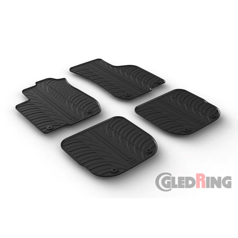 Gledring, kumimatot, sopii Audi A3 8L 1996-2003 (T-profiili 4 osaa + klipsit)