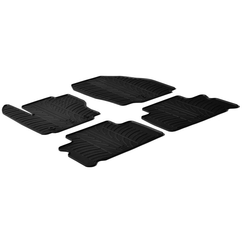 Gledring, kumimatot, sopii Ford S-Max 5-ovinen 2006-2011 & Ford Galaxy 2006-2010 (T-profiili 4 osaa + klipsit)