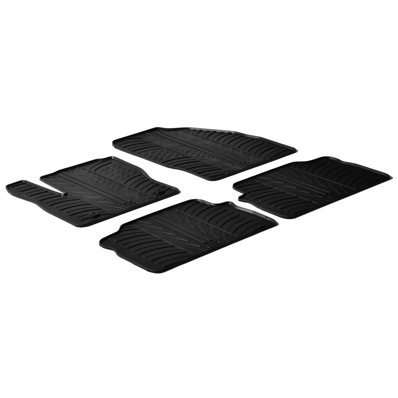 Gledring, kumimatot, sopii Ford Kuga 2008-2013 (T-profiili 4 osaa + klipsit)