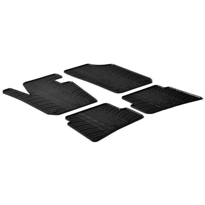 Gledring, kumimatot, sopii Seat Ibiza 6J 2008-2017 (T-profiili 4-osainen + klipsit)
