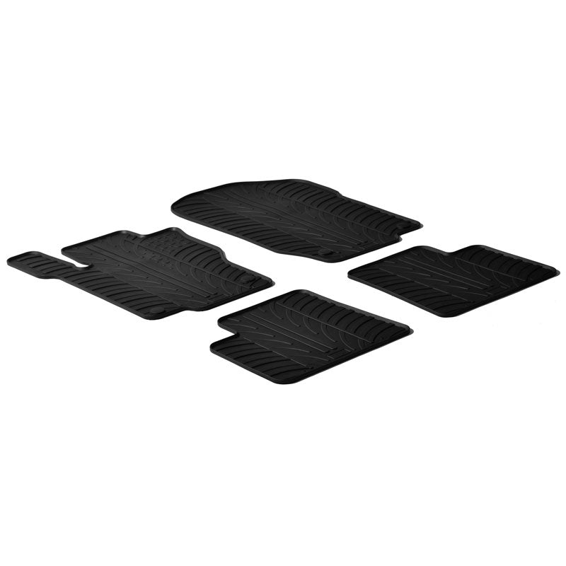 Gledring, kumimatot, sopii Mercedes M-Class W164 2005- (T-profiili 4-osaiset + klipsit)