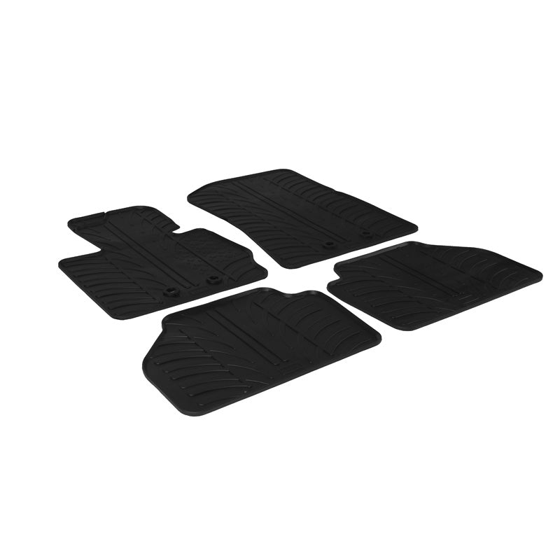 Gledring, kumimatot, sopii BMW X4 (F26) 2014-2018 (T-profiili 4 osaa + klipsit)