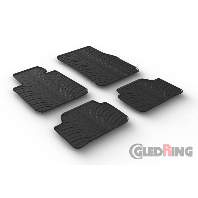 Gledring, kumimatot, sopii BMW 1-Series F20/F21 2011-2019 (T-profiili 4-osaiset + klipsit)