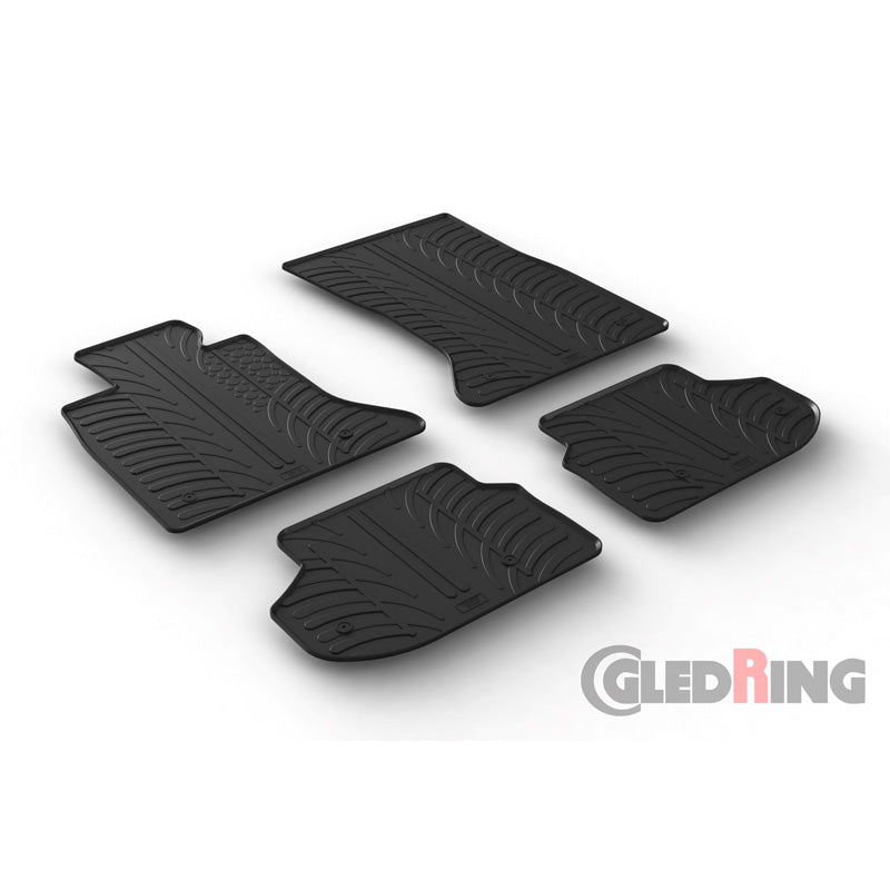 Gledring, kumimatot, sopii BMW 5 Series F10/F11 2010-2016 (T-profiili 4-osaiset + klipsit)