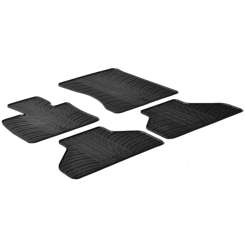 Gledring, kumimatot, sopii BMW X5 2006-2012 (T-profiili 4 osaa + klipsit)