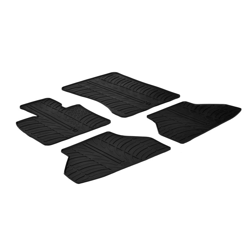 Gledring, kumimatot, sopii BMW X6 2008-2014 (T-profiili 4-osainen + klipsit)