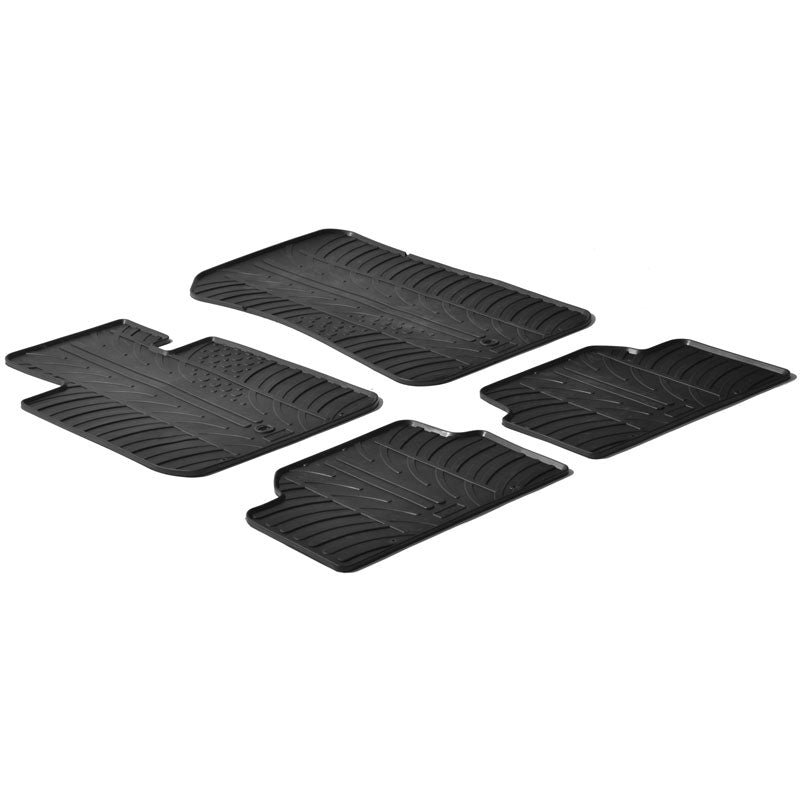 Gledring, kumimatot, sopii BMW 1 Series E81/E87 3/5-ovinen 2004-2011 (T-profiili 4-osainen + klipsit)