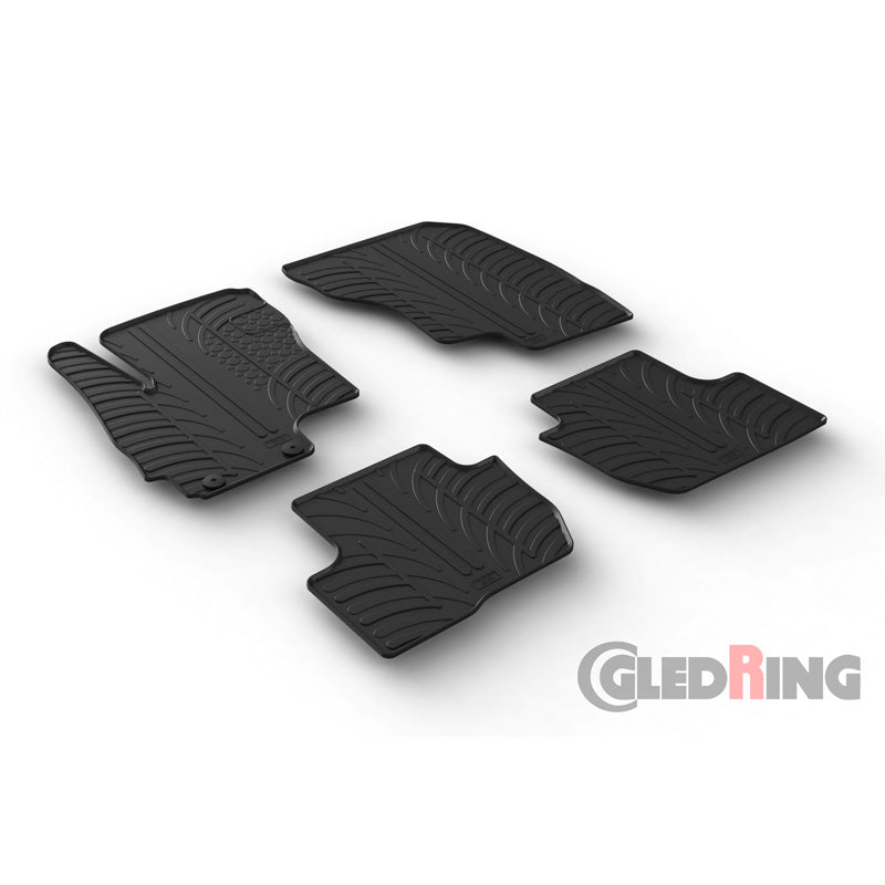 Gledring, kumimatot, sopii Mitsubishi Outlander 2012- mukaan lukien PHEV (T-profiili 4 osaa + klipsit)