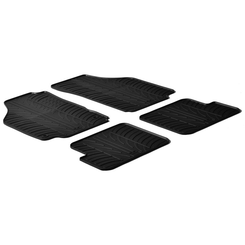 Gledring, kumimatot, sopii Lancia Ypsilon 2003-2011 (T-profiili, 4 osaa + klipsit)