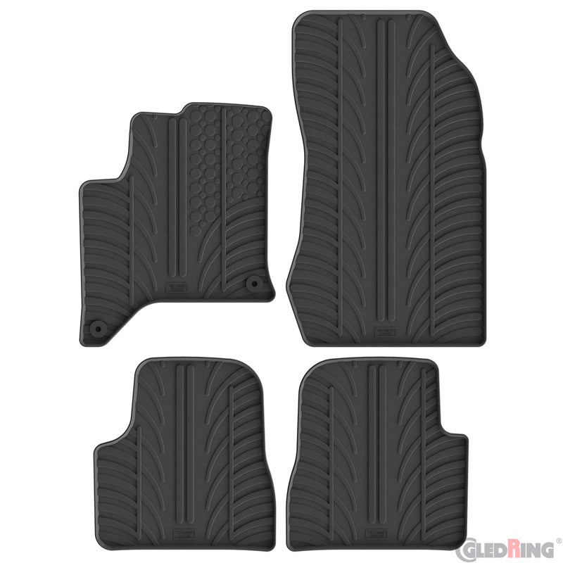 Gledring, kumimatto, T-profiili, 4-osainen, sopii Lancia Ypsilon (L21) MHEV (2024-)