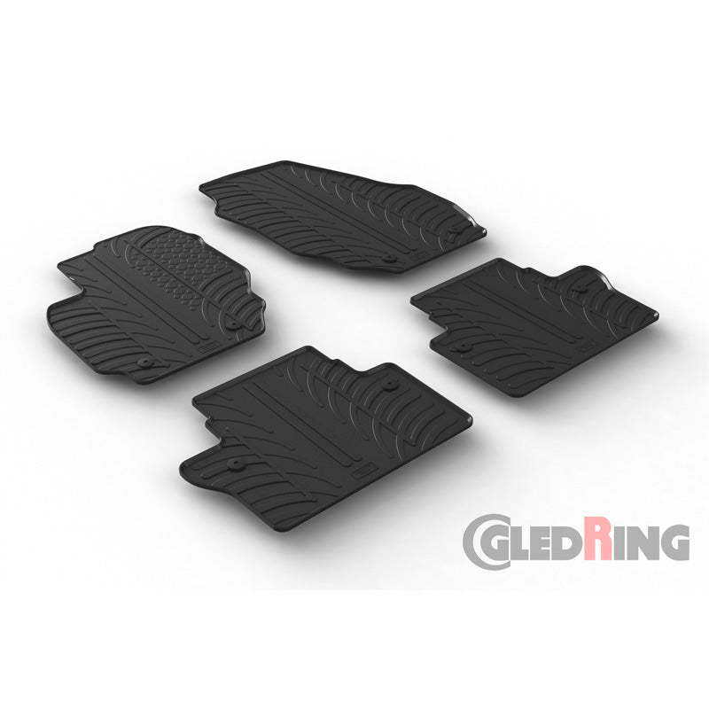 Gledring, Kumimatot, sopii Volvo V70/XC70 2007-2016 (T-profiili 4-osainen + klipsit)