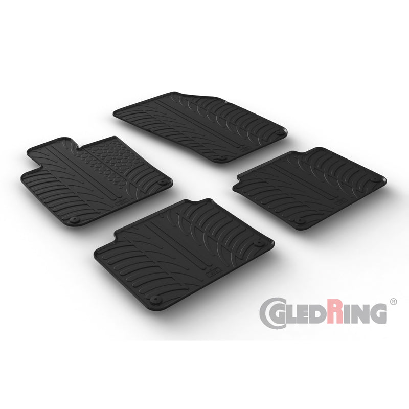 Gledring, kumimatot, sopii Volvo S90/V90 2016- (T-profiili 4 osaa + klipsit)