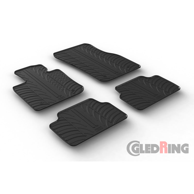 Gledring, kumimatot, sopii Mini F55 5-ovinen 2014- (T-profiili 4-osainen + klipsit)