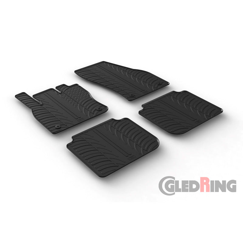 Gledring, kumimatot, sopii Skoda Kodiaq 2017-2024 (T-profiili 4-osainen + klipsit)