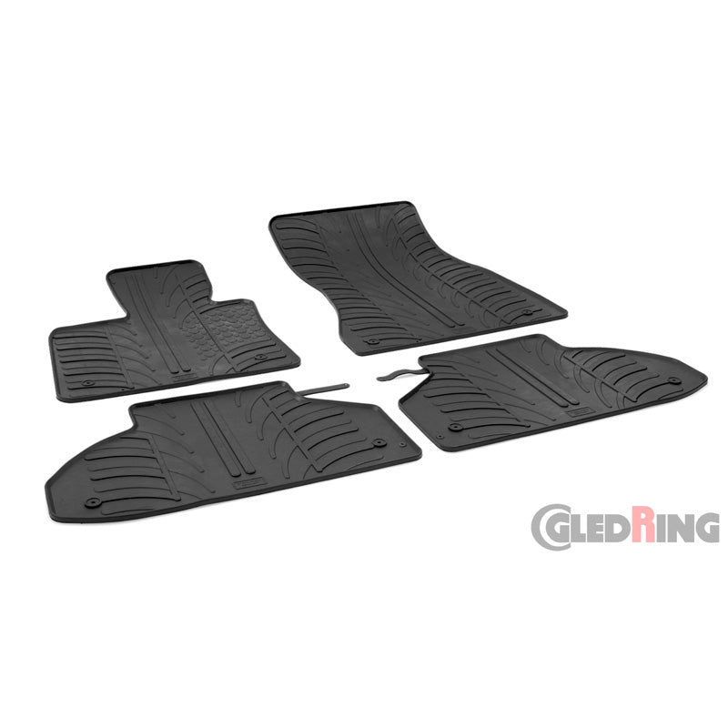 Gledring, kumimatot, sopii BMW X6 (F16) 2014-2019 (T-profiili 4-osainen + klipsit)