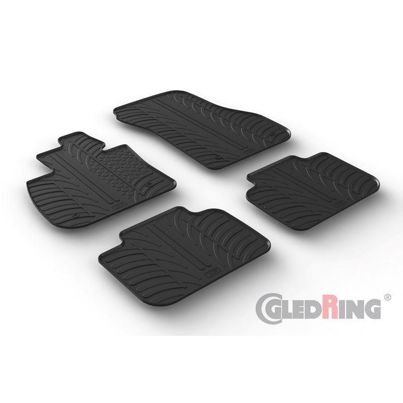 Gledring, kumimatot, sopii BMW X2 F39 2/2018- (T-profiili, 4 osaa + klipsit)