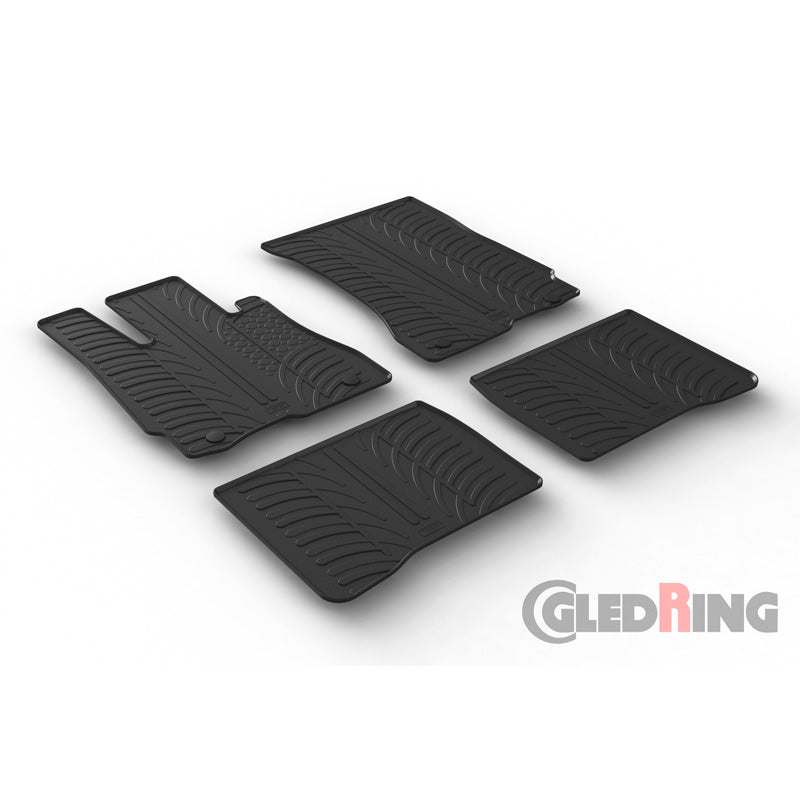 Gledring, kumimatot, sopii Mercedes S-Class W221 2005-2013 (T-profiili, 4 osaa + klipsit)