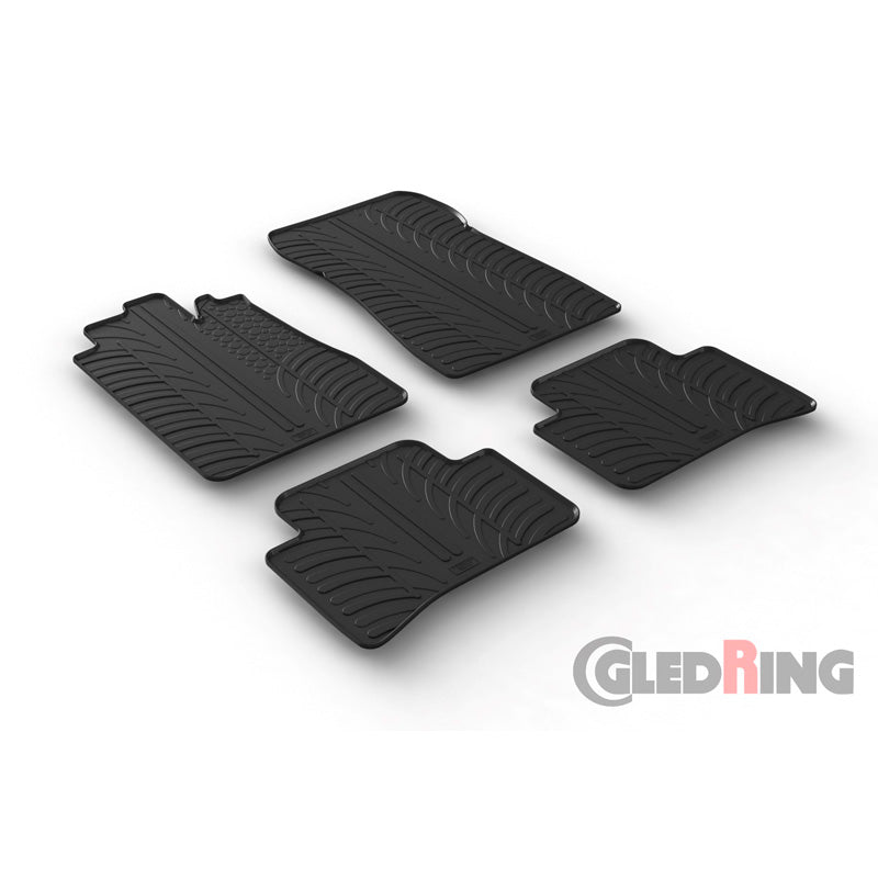 Gledring, kumimatot, sopii Mercedes C-Class W202 1993-2000 (T-profiili 4-osainen)